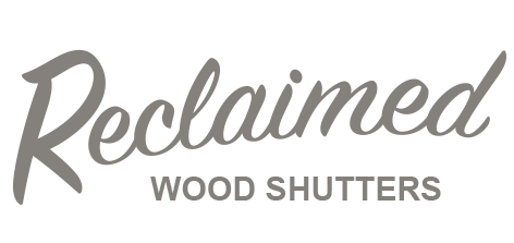 reclaimed wood shutter logo in dark gray